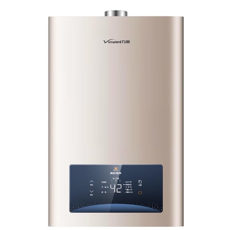 万和 家用天然气液化气12升室内安装恒温节能平衡式燃气热水器WE3