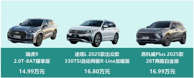 春节长途自驾15w左右的车选哪款?家庭专属燃油SUV横评