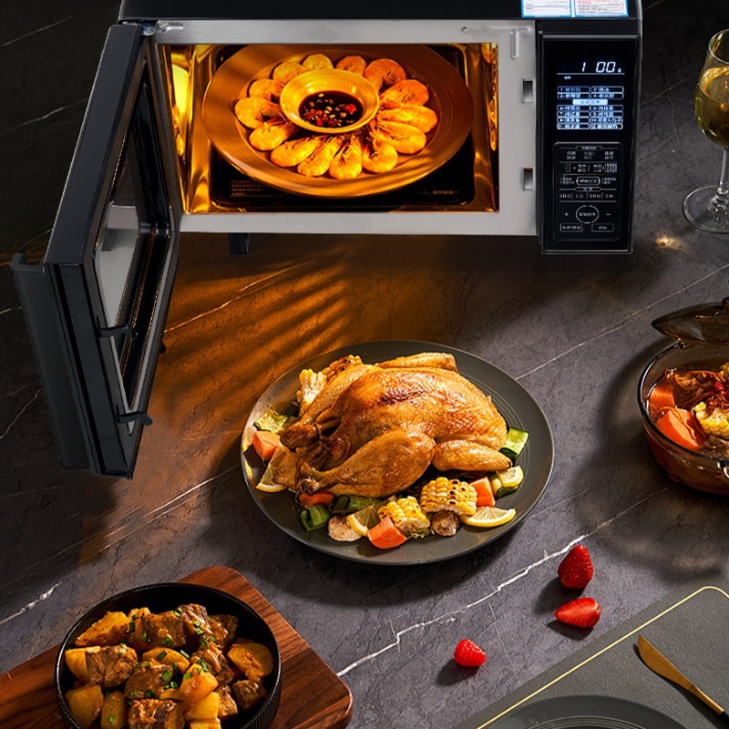 格兰仕 变频微波炉25L微蒸烤一体不锈钢全自动智能900W速热家用C3
