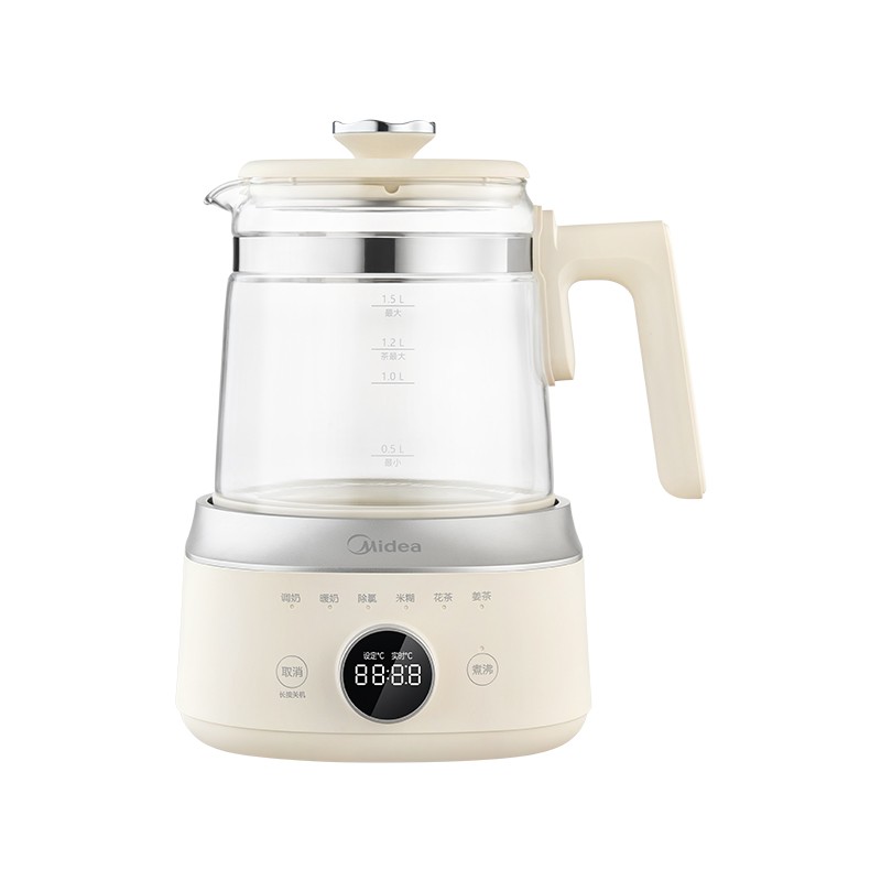 88VIP：美的 全玻璃恒温养生壶纯玻璃调奶器烧水壶母婴儿家用煮茶电热水壶