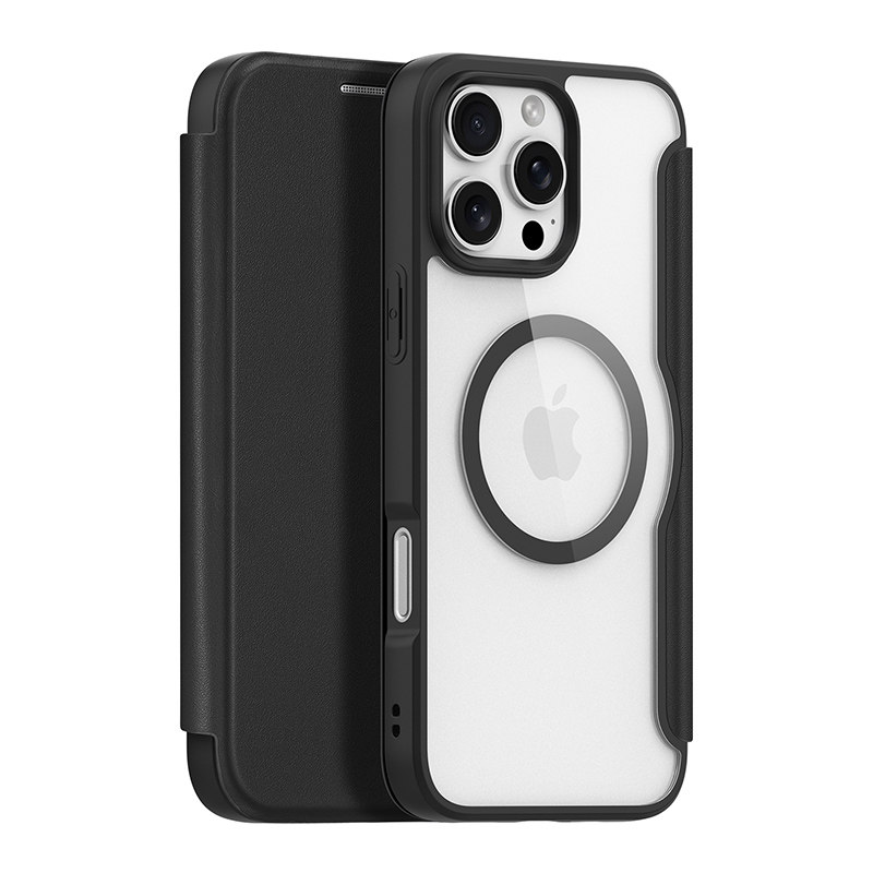 DUX DUCIS 适用苹果iPhone17/16ProMax翻盖手机壳15Plus插卡透明皮套ip14/13保护套防摔磁吸Magsafe全包case