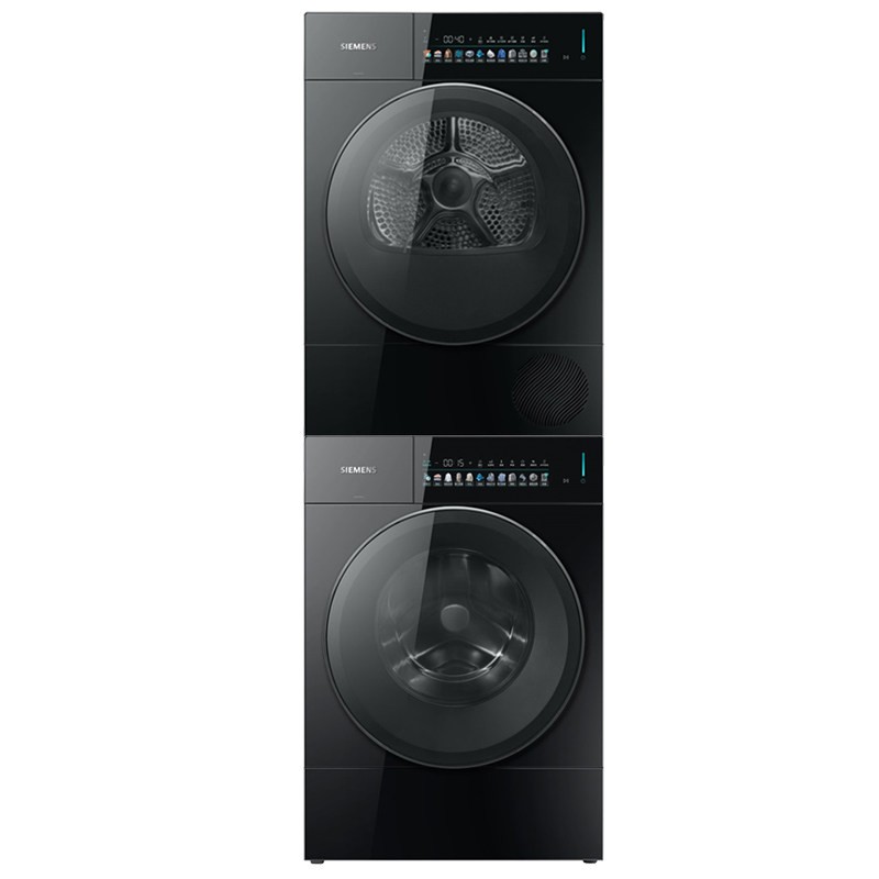 西门子 10+10公斤包豪斯滚筒洗烘套装 WG54M7D20W+WQ55M7U20W 黑色