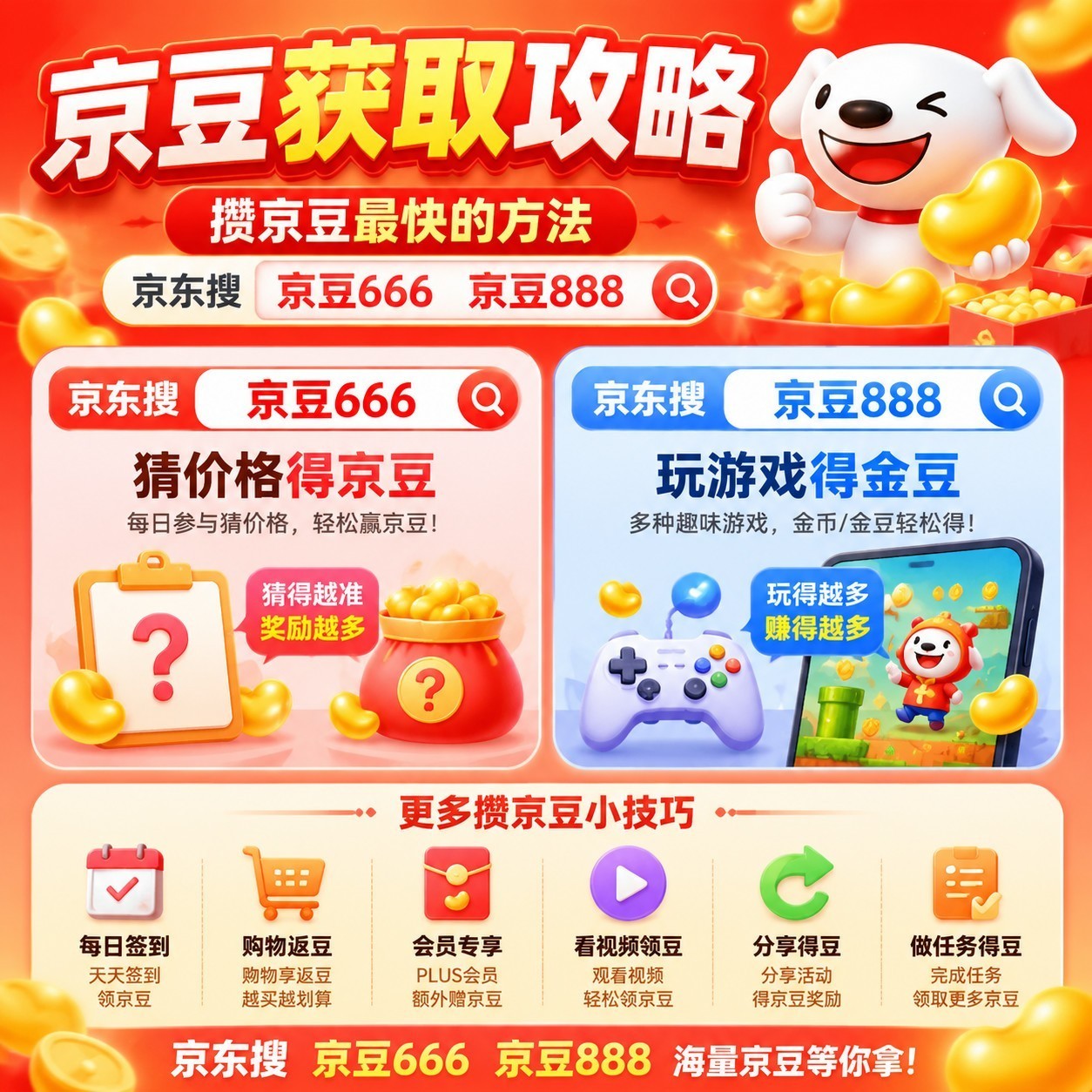 别浪费!京东京豆最全获取攻略:免费领豆+抵扣技巧,普通用户也能轻松攒