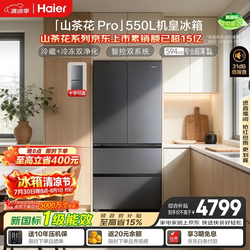 海尔 BCD-550WGHFDBCFSU1