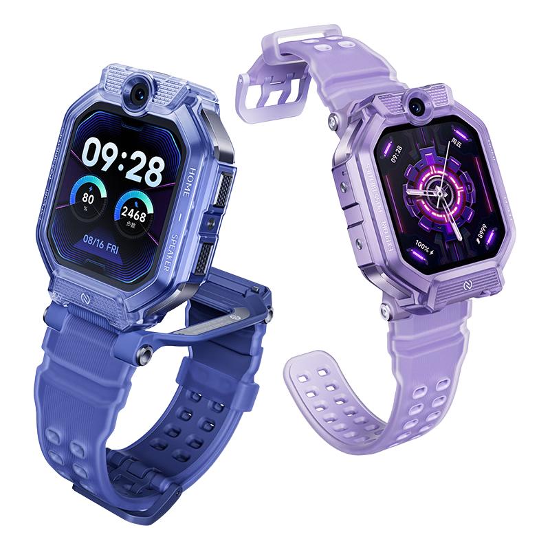 小米 儿童电话手表翻转双摄大屏楼层定位防水支持微信NFC功能星河蓝/星雾紫