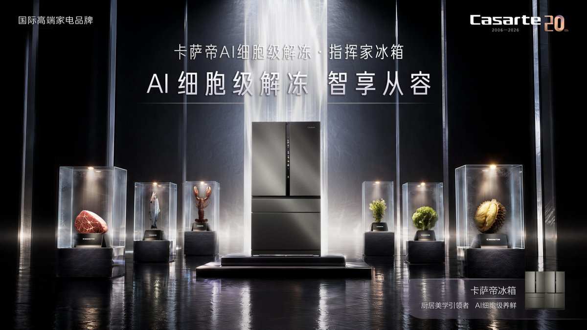 20年品牌10年冠军:卡萨帝冰箱AI细胞级养鲜守护20微米蓝莓细胞