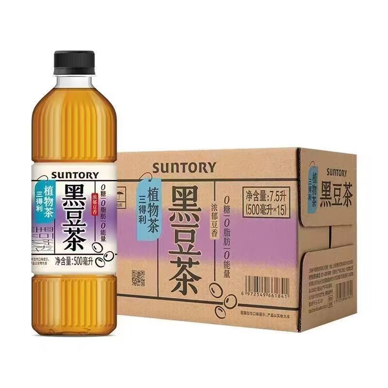 SUNTORY 三得利 无糖黑豆茶 500ml*15瓶