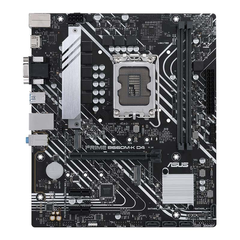 华硕(ASUS)PRIME B660M-K D4主板 支持 CPU 12600KF/13400F(Intel B660/LGA 1700)