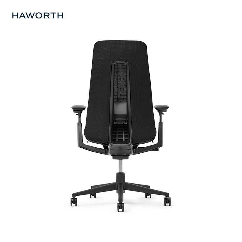 HAWORTH 海沃氏 Fern 人体工学电脑椅 全黑尼龙脚-带腰托