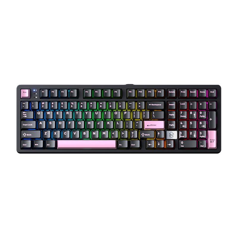 莱奥伯格 Hi98pro铝坨坨机械键盘无线三模蓝牙有线电竞游戏办公 彩虹糖配色