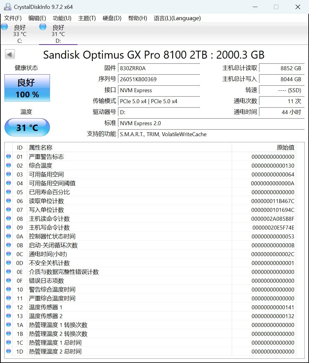 PCIe 5.0 SSD顶配之作：SANDISK Optimus GX PRO 8100 NVMe SSD评测