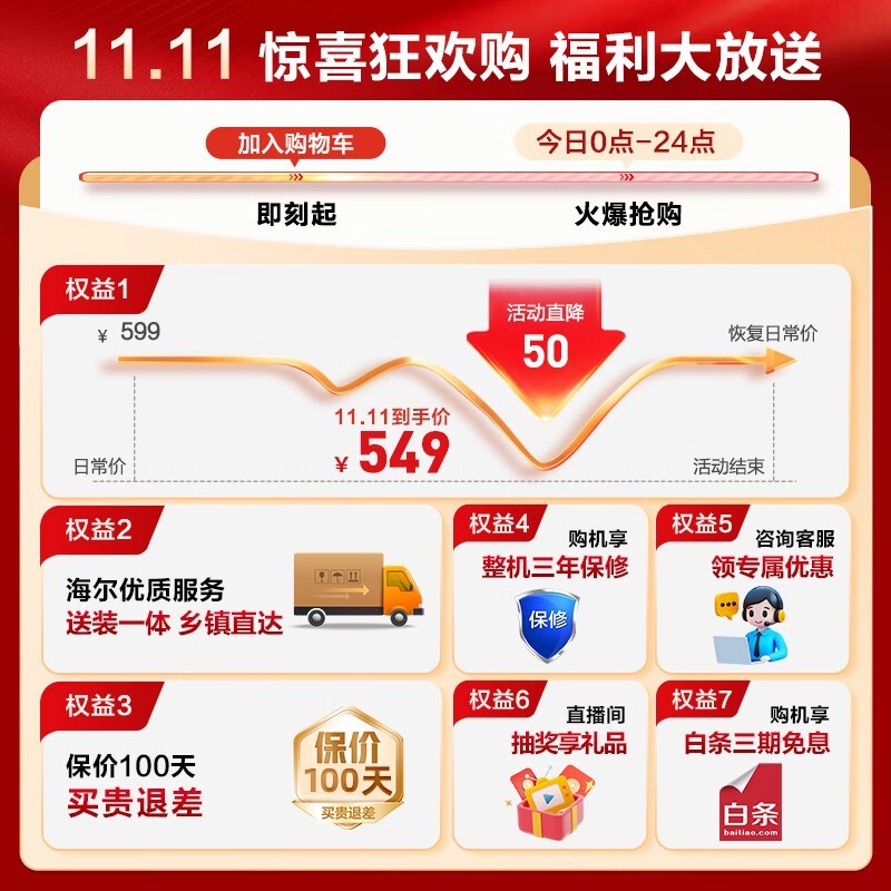 海尔大神童B70M10BTD1洗衣机特惠