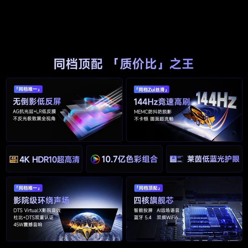 Vidda 75 英寸 4K 电视,低至 2351.69 元