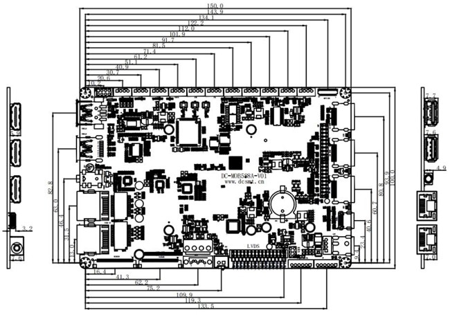 定昌最新RK3588嵌入式工业评估主板—B2B核心板扩展底板