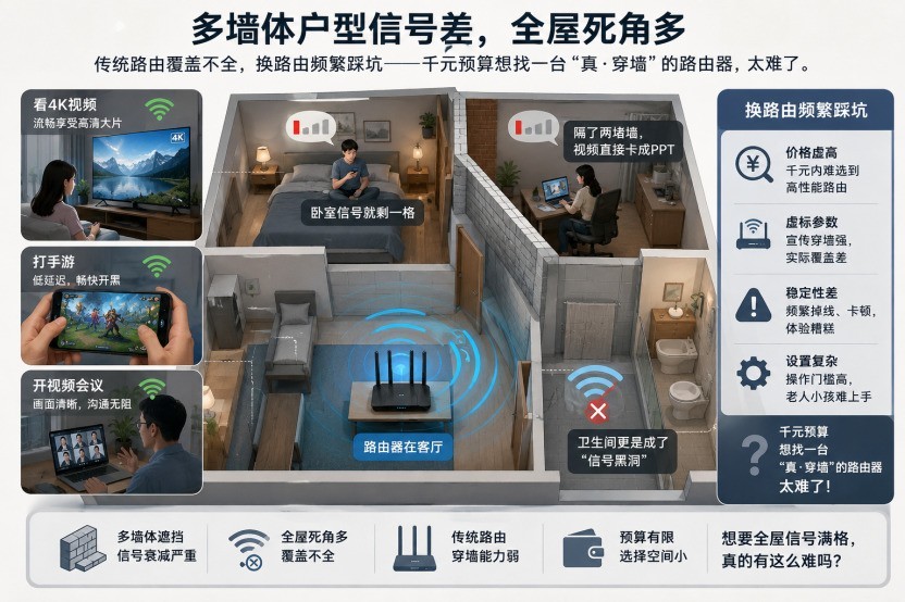 卧室Wi-Fi总掉线？618别只盯着参数！华为路由X系列稳穿三堵墙