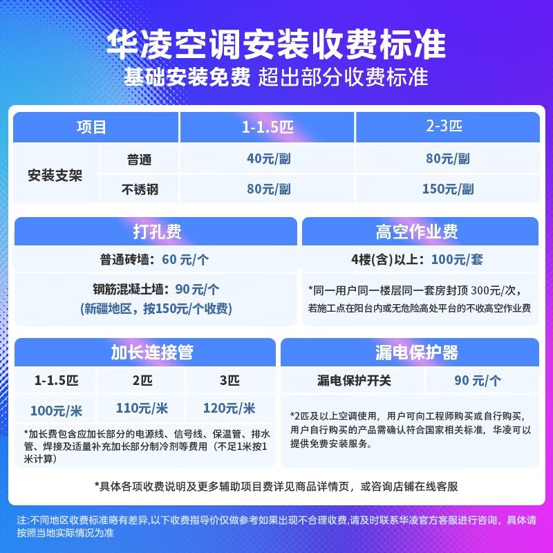 华凌1.5匹空调1279元起