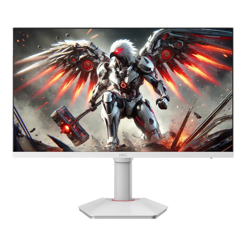 HKC 显示屏27寸2K220HZ白色显示器外接MAX电脑屏幕G27H2W