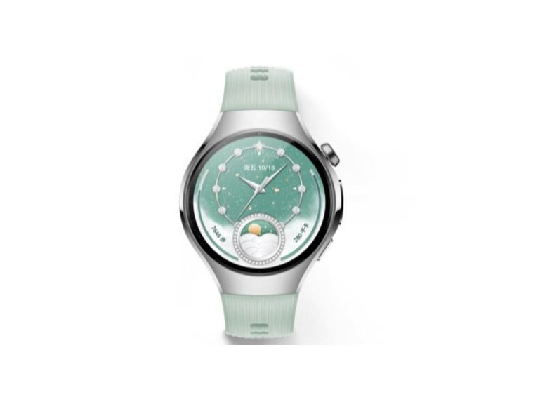 华为 WATCH 5(42mm/极光绿 不锈钢表壳)