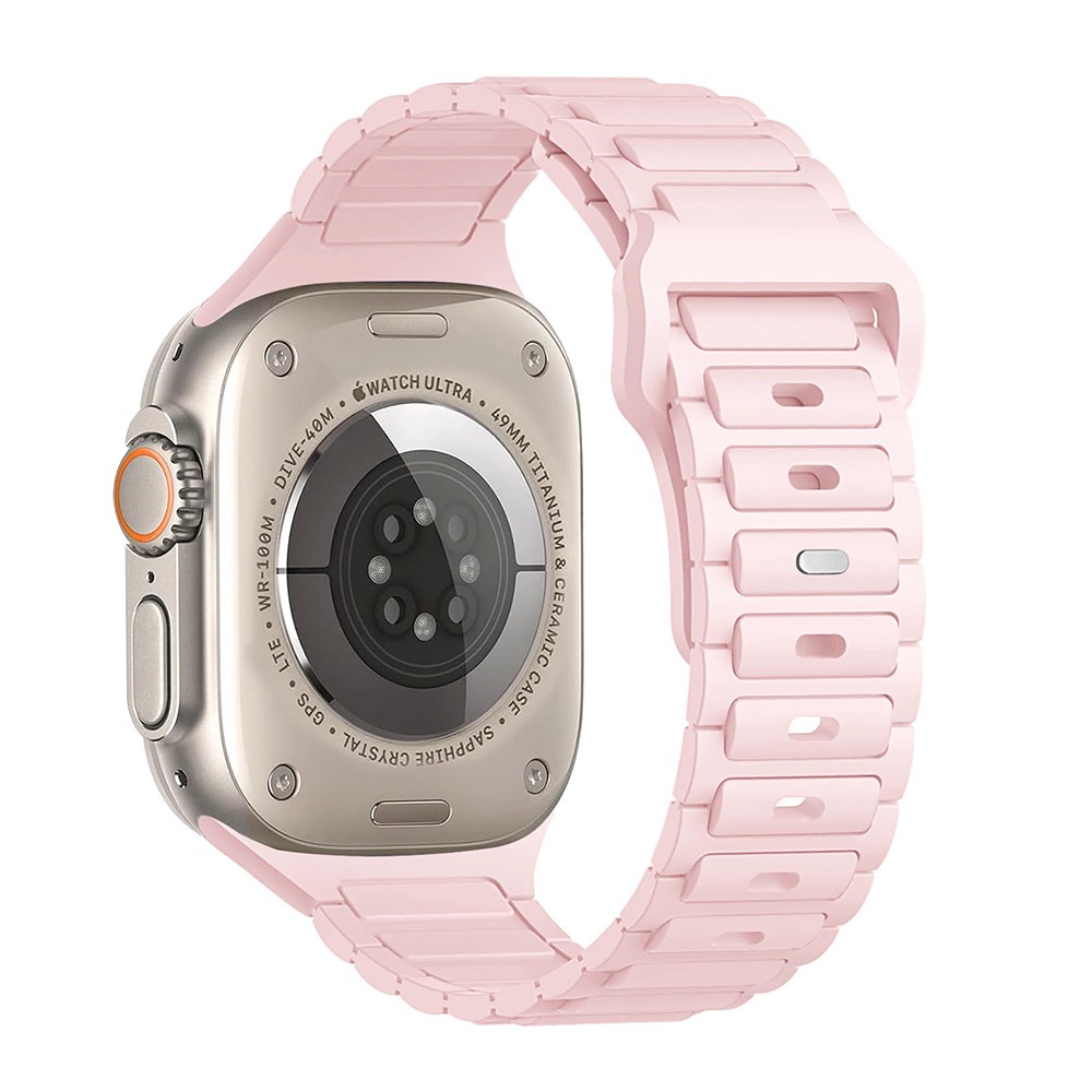 移动端：匠戴 适用苹果S11手表applewatch10表带iwatch9硅胶方扣S9新款运动10夏天S8女生腕带7时尚S6智能S7创意SE3高级