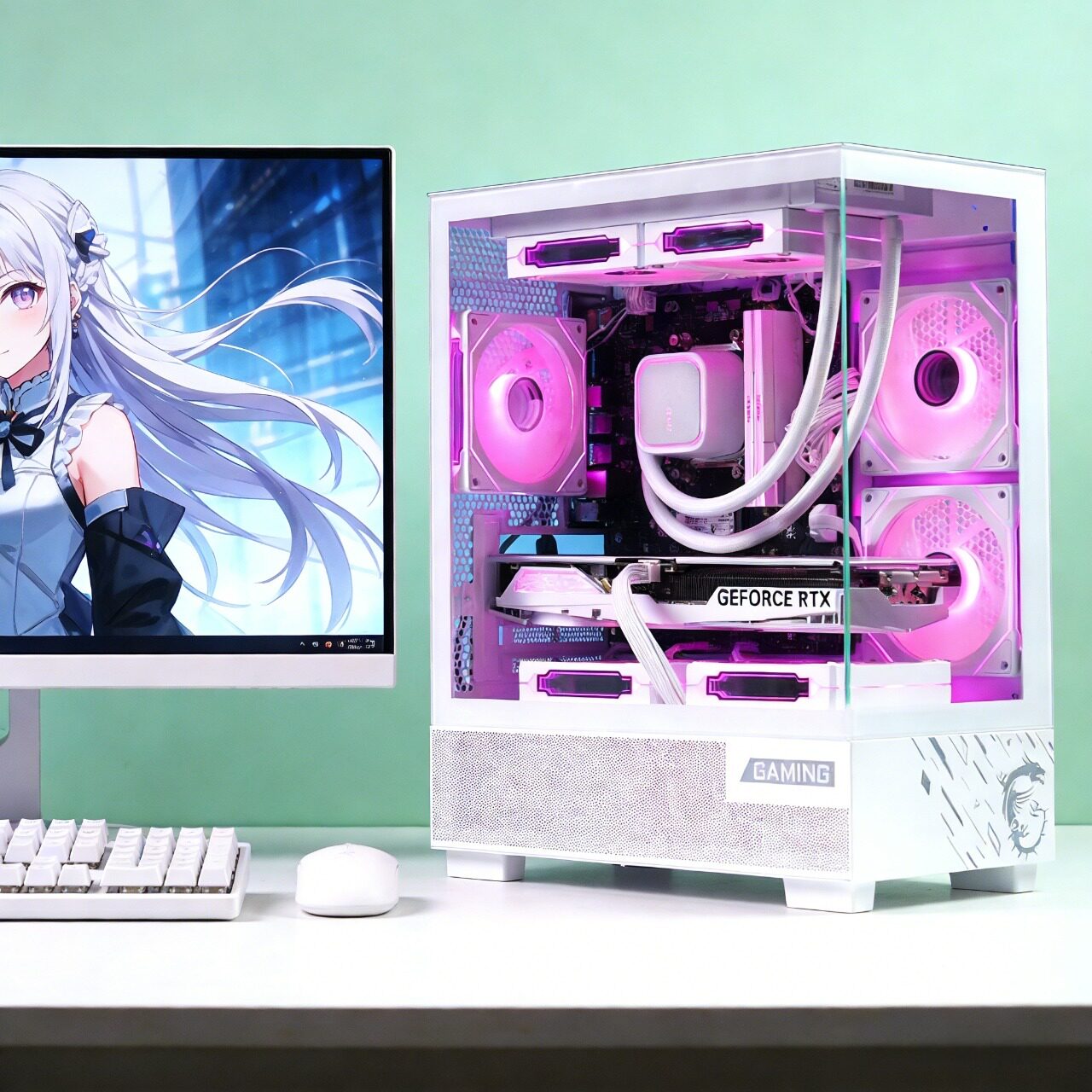微星 海景房电脑主机Ultra5 250K Plus/245KF台式机5060Ti/5070显卡DIY组装机直播游戏三角洲台式电脑整机