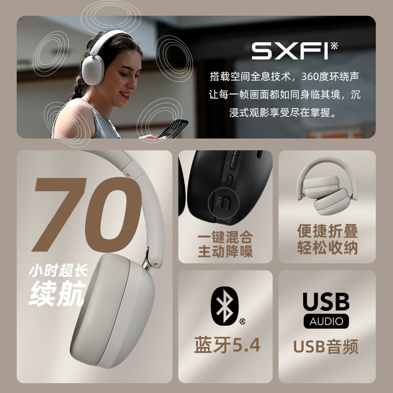 CREATIVE Zen Hybrid Gen2降噪耳机276元