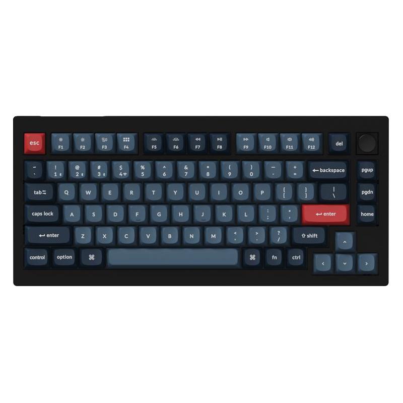 Keychron V1MAX三模热插拔Gasket客制化机械键盘82键VIA改键RGB