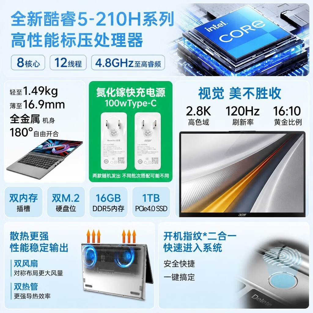 宏碁非凡Go Pro笔记本大促,低至4249元