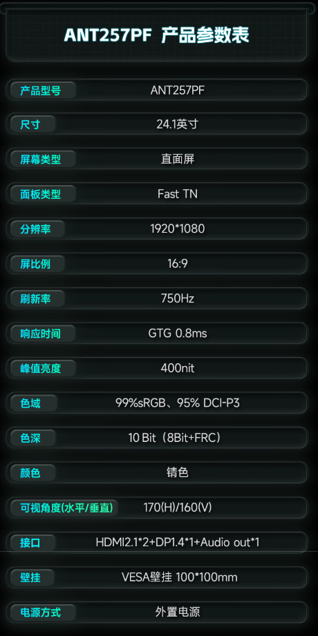 ������ѡ�����ϵ羺ANT257PF 750Hz��ˢ������ʤ����