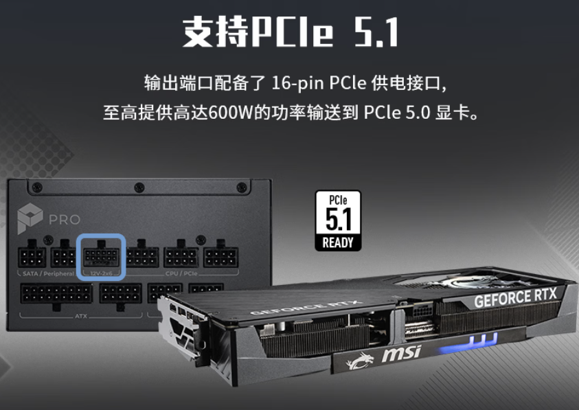 װ��������ѡ��΢��PRO A1000PL PCIE5��Դ���ȹ�δ��ս��