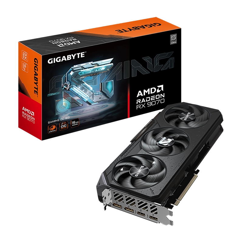 技嘉 RX9070 GAMING OC 16G 独立显卡 16GB 魔鹰电竞游戏台式DIY主机