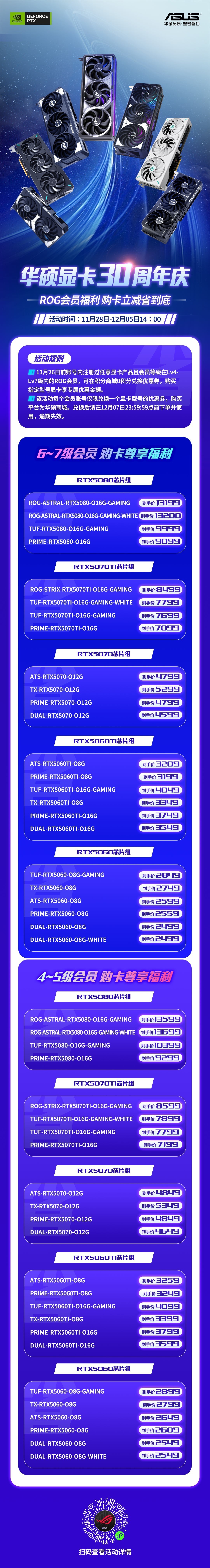 华硕显卡30周年大庆会员礼遇即刻升级