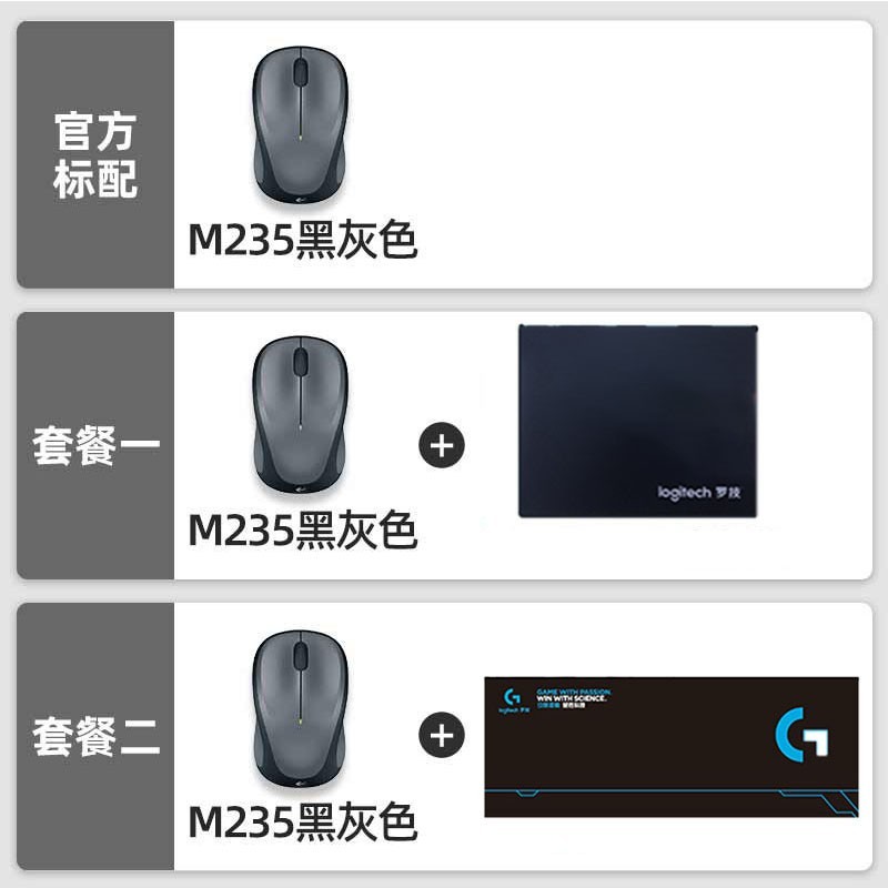 罗技 M235 2.4G无线鼠标 1000DPI