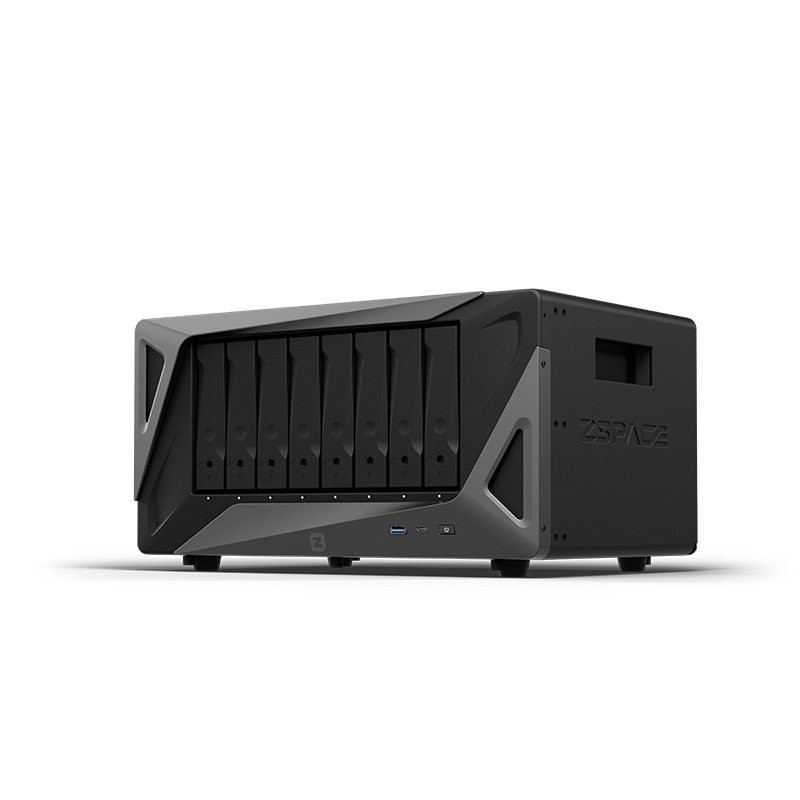 极空间 P8+企业级八盘位万兆NAS网络存储办公文件储存服务器高性能私有云手机平板扩容多人协同办公文档同步