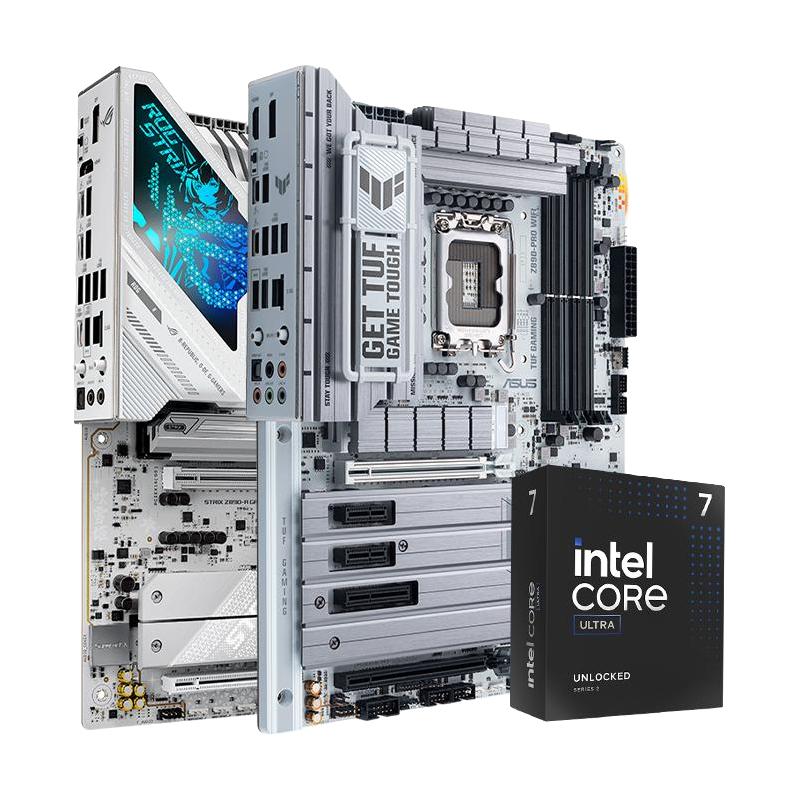 华硕 intel/英特尔15代Ultra 7 265K/KF华硕 ASUSz890吹雪主板cpu套装