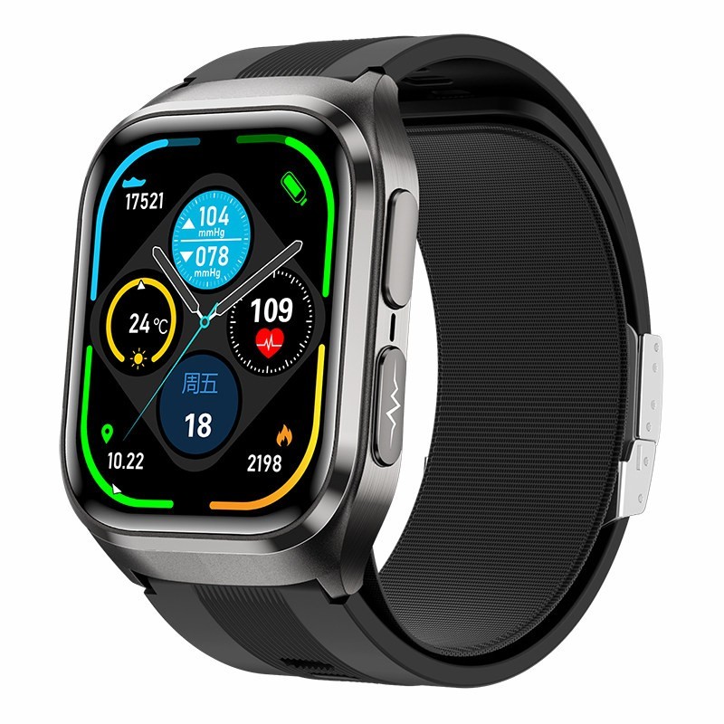 vzvk 高精度无创测血压血糖尿酸血脂智能手表心率心电图24小时动态监测仪老人健康通话手环