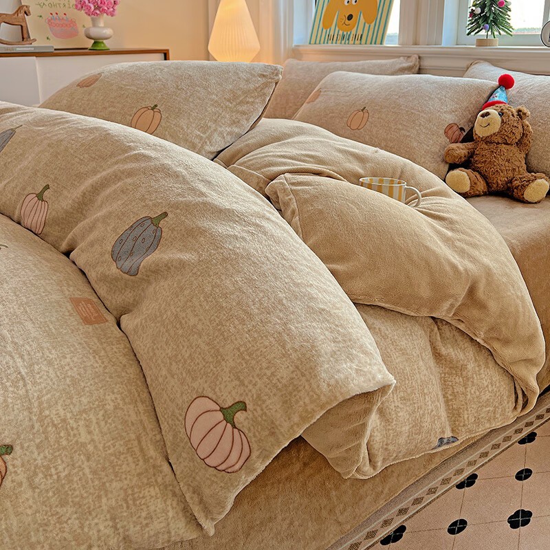 布之美牛奶绒四件套109元