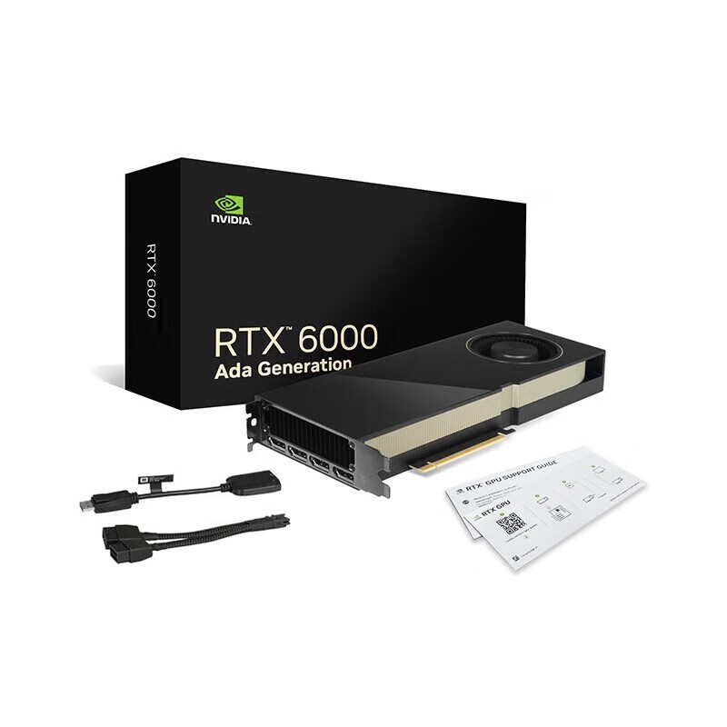 英伟达A4000/A5000/A6000/RTX6000ADA/Pro6000/96G大模型图形双宽显卡 RTX6000ADA 48G显卡（盒装/3年）