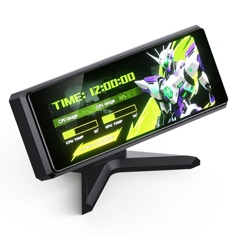 乔思伯 DS339黑色机箱显示副屏预设主题支持自定义硬件监控