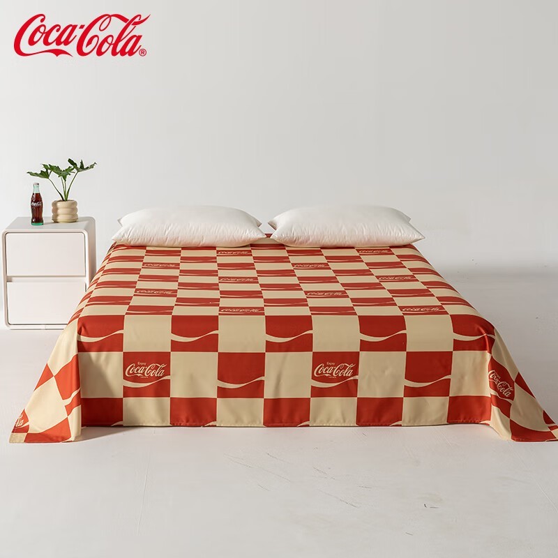 可口可乐律动方块床单,到手仅9.9元!