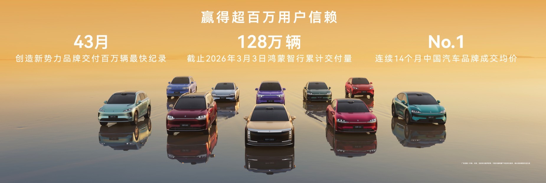 鸿蒙智行五界聚势:43个月交付128万辆,均价连续14个月称冠