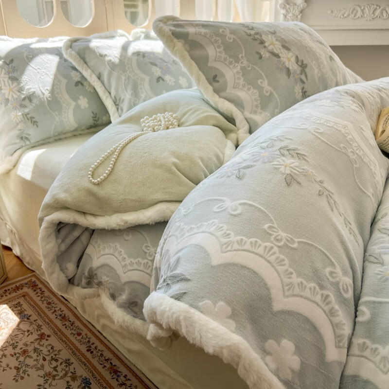 Krupp加厚牛奶绒四件套119元抢