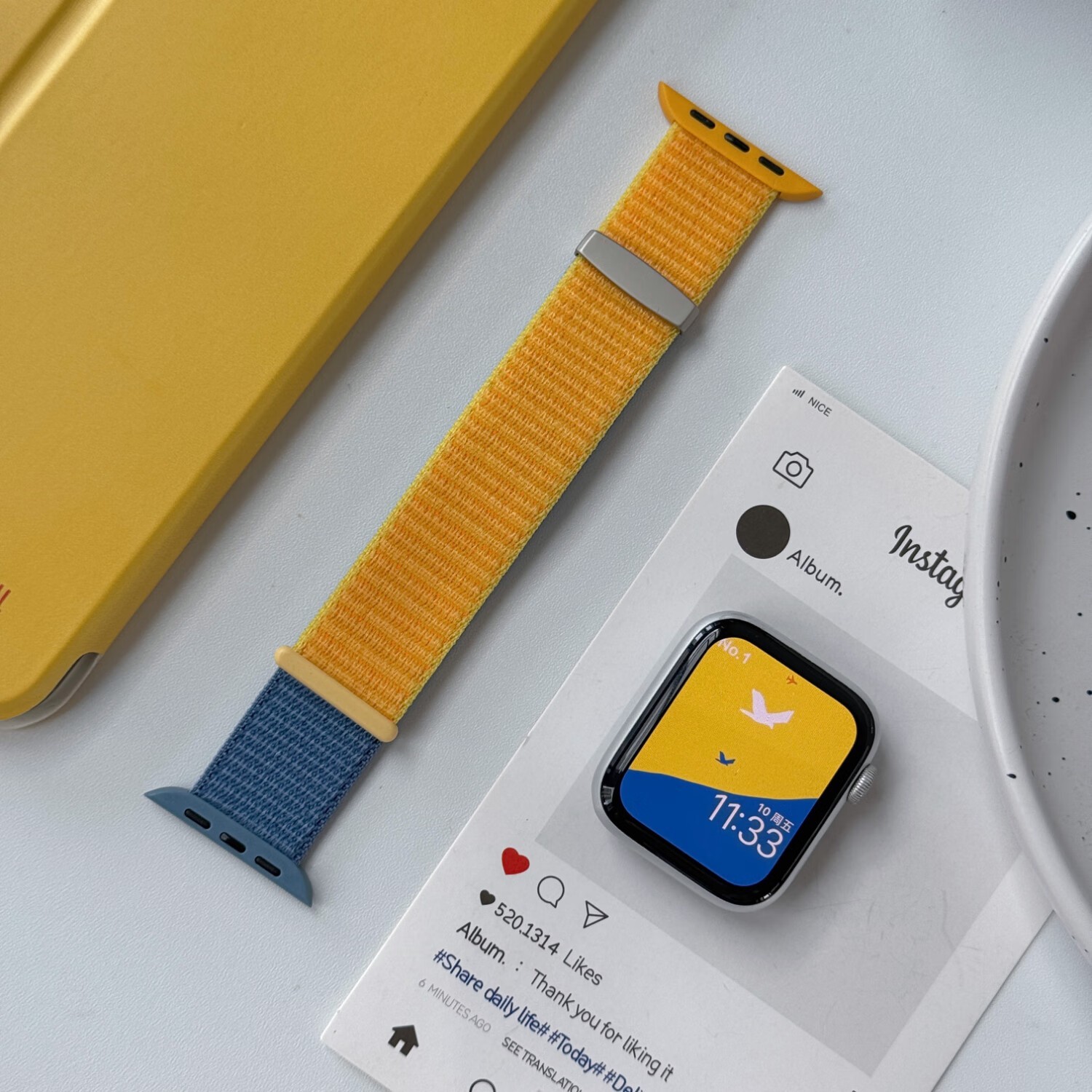 狸贝多iWatch拼色表带23.5元