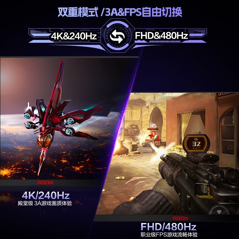 AOC爱攻AG276UZ电竞显示器钜惠