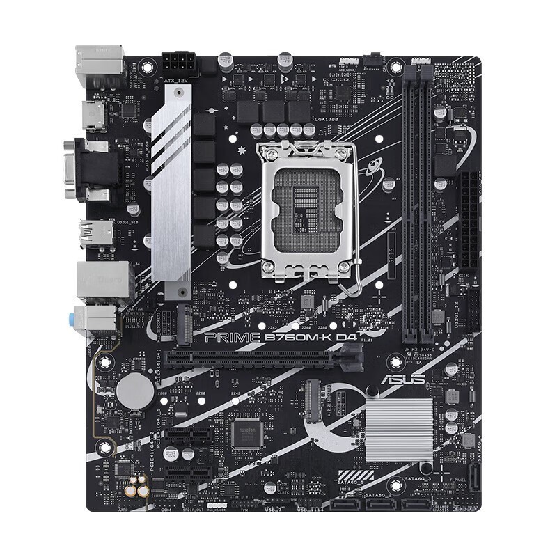 华硕(ASUS)PRIME B760M-K D4 主板 支持 CPU 13600KF/13400F 【大师小板D4】B760M-K单板
