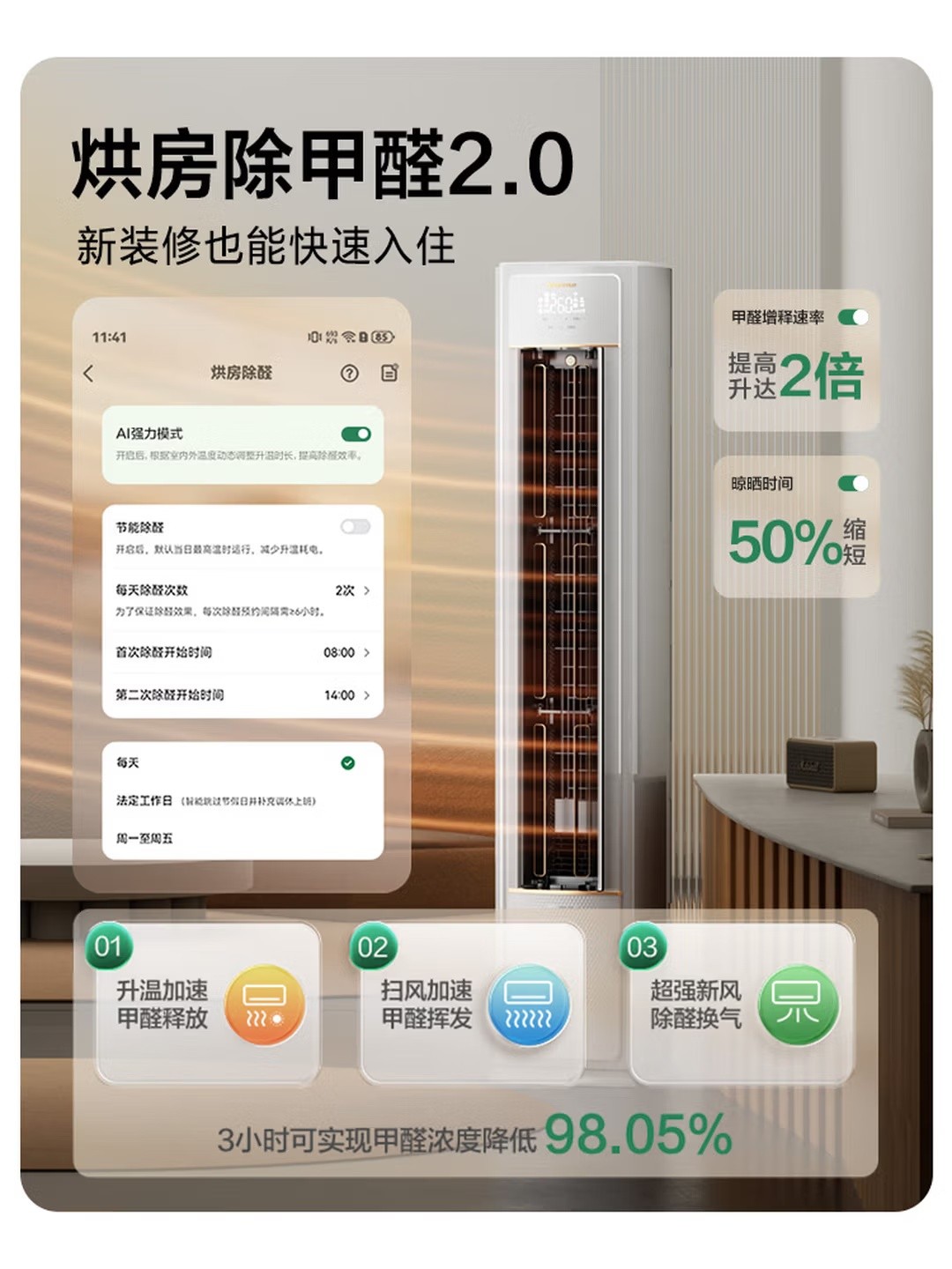 五款高能效柜机空调制热省电横评,2026年3匹机型推荐