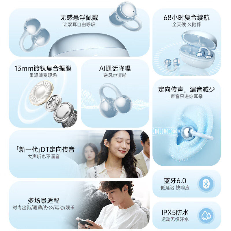 维肯 i113 promax 开放式 女士蓝牙耳机