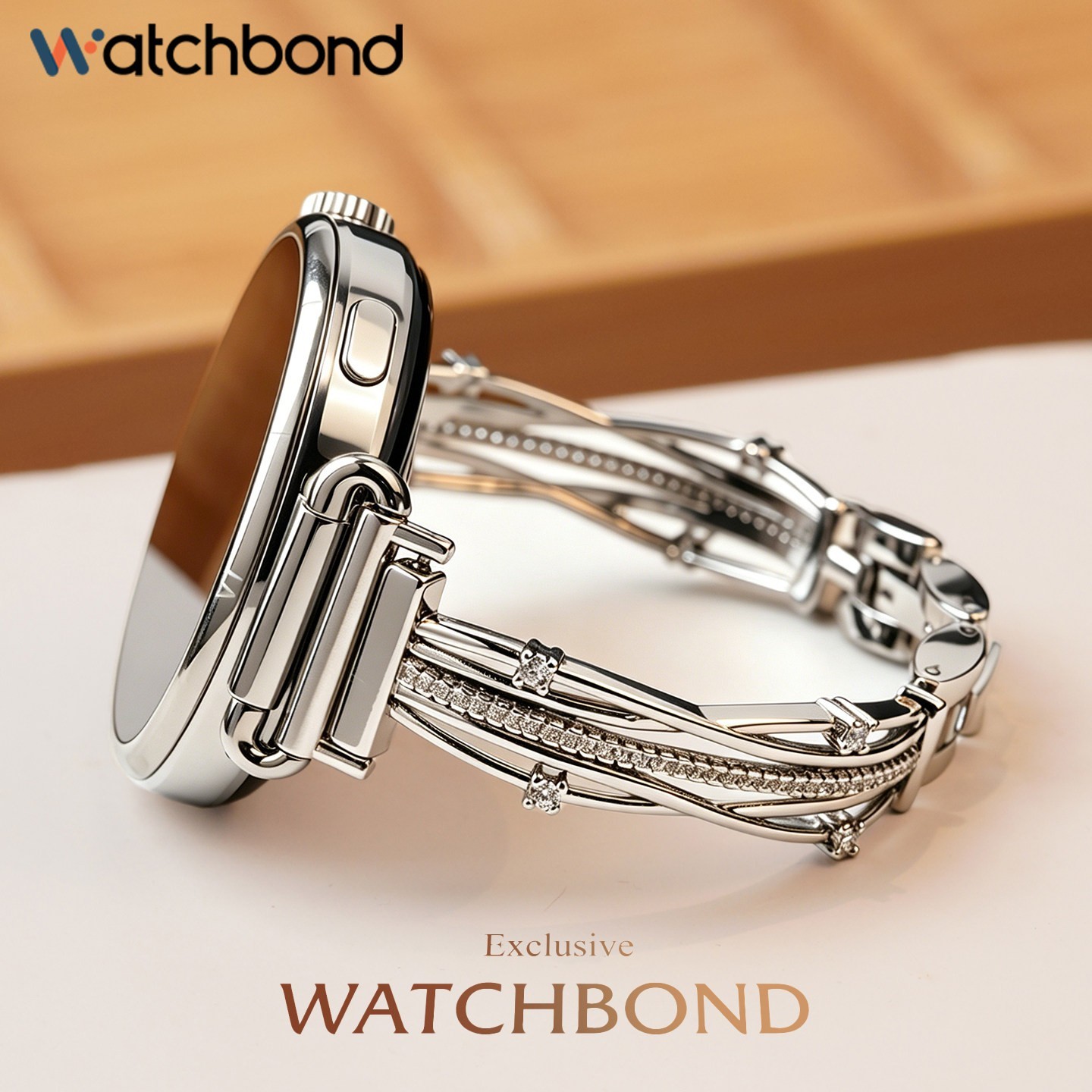 watchbond 适用华为gt7锆石GT6全铜手表带18mm星轨环饶铜链腕表带GT5运动5pro智能GT4金属41mm女生watch5夏季高级表链