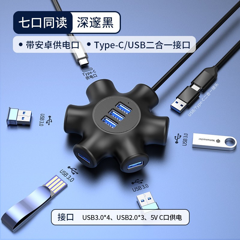 尤达大师 Type-C扩展坞 雷电4多接口转换器