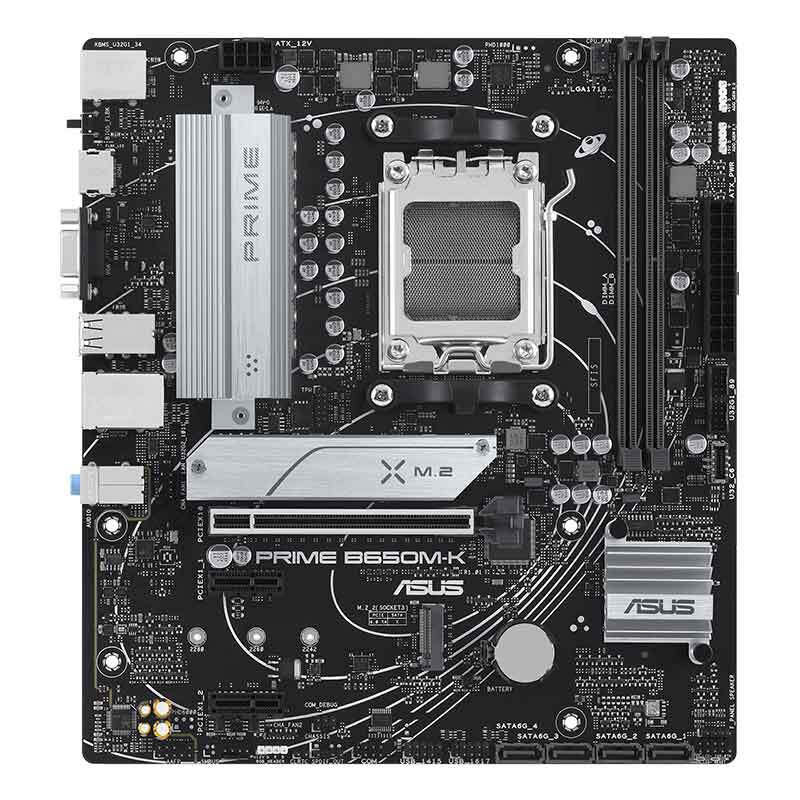华硕PRIME B650M-K 主板 支持DDR5 CPU 9600X/7600X/9500F (AMD B650/socket AM5)