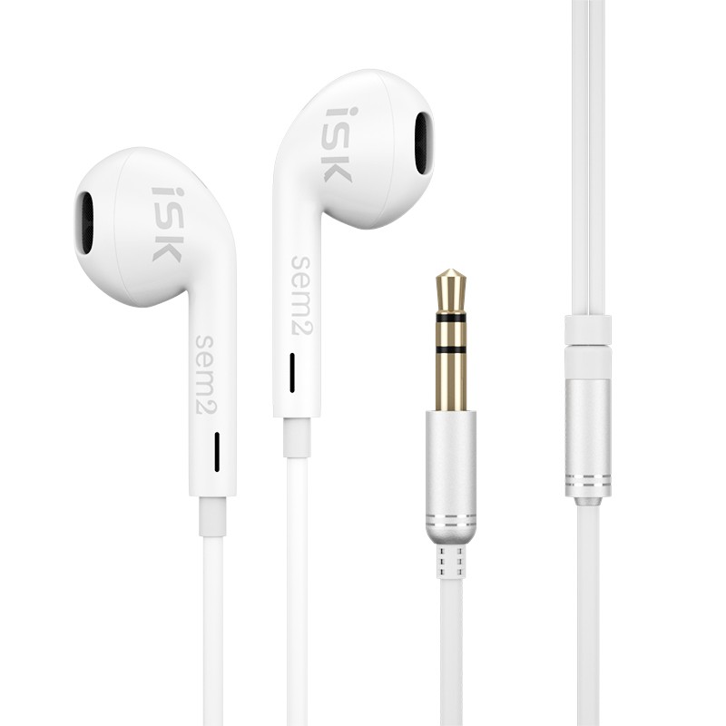 声科 iSK SEM2 半入耳式有线耳机 白色 3.5mm
